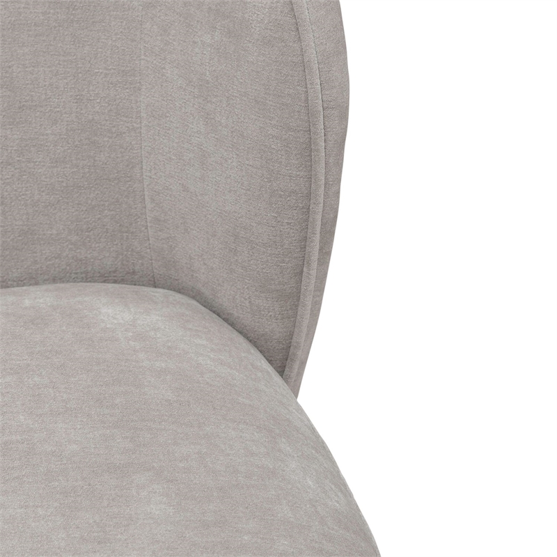 Pemberly Row Rounded Arm Dining Chairs with Casters Set of 4 in Truffle