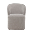 Pemberly Row Rounded Arm Dining Chairs with Casters Set of 4 in Truffle