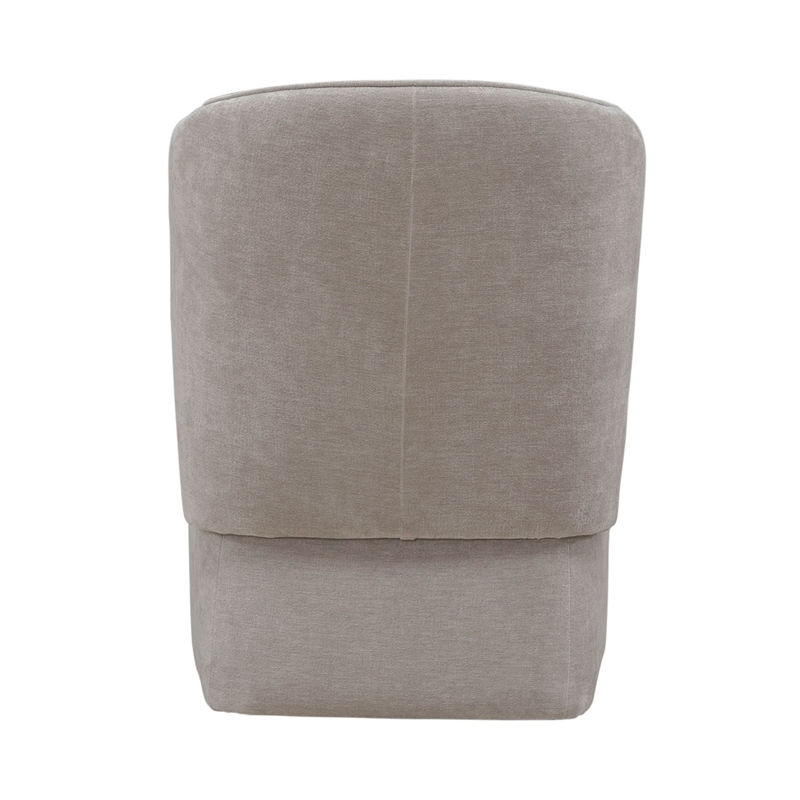 Pemberly Row Rounded Arm Dining Chairs with Casters Set of 4 in Truffle