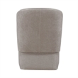 Pemberly Row Rounded Arm Dining Chairs with Casters Set of 4 in Truffle