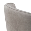 Pemberly Row Rounded Arm Dining Chairs with Casters Set of 4 in Truffle