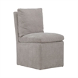 Pemberly Row Squared Back Dining Chair with Casters in Truffle