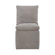 Pemberly Row Squared Back Dining Chair with Casters in Truffle