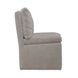 Pemberly Row Squared Back Dining Chair with Casters in Truffle