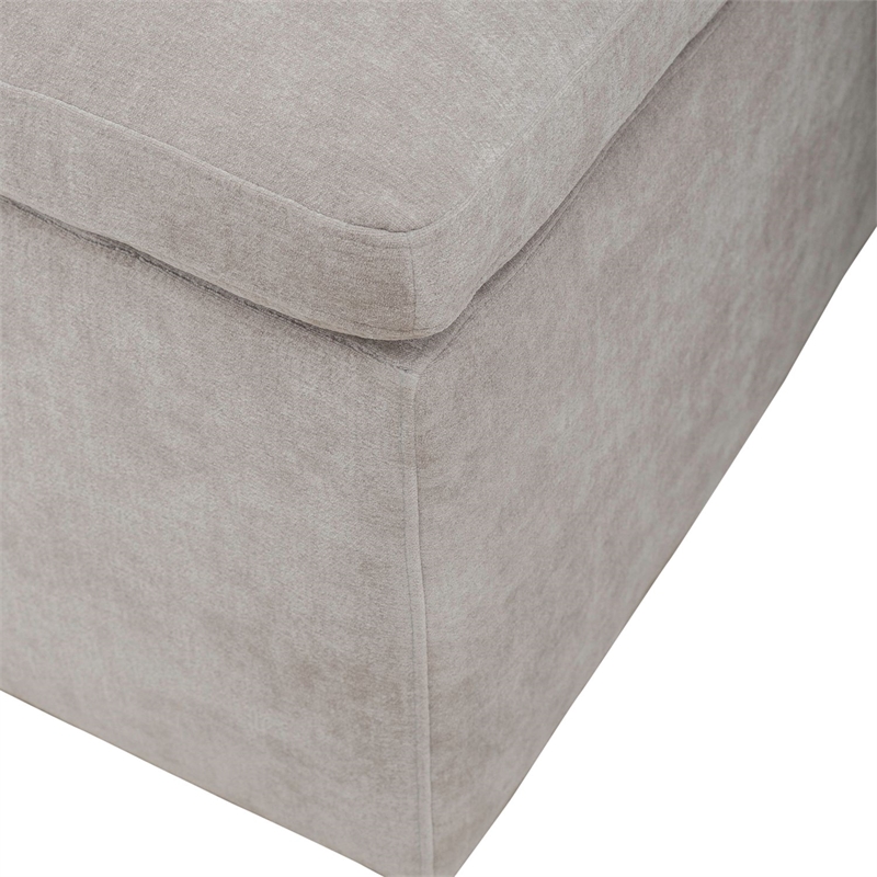 Pemberly Row Squared Back Dining Chair with Casters in Truffle