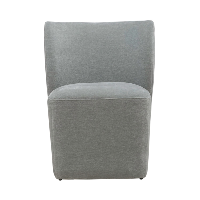 Pemberly Row Rounded Back Dining Chairs with Casters Set of 4 in Sapphire