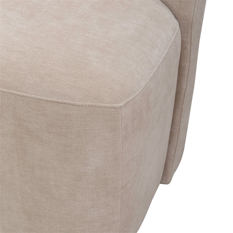 Pemberly Row Rounded Back Dining Chair with Casters in Wicker