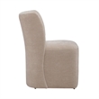 Pemberly Row Rounded Back Dining Chair with Casters in Wicker