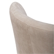 Pemberly Row Rounded Back Dining Chair with Casters in Wicker