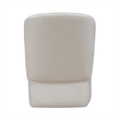 Pemberly Row Rounded Arm Dining Chairs with Casters Set of 4 in Ivory