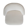 Pemberly Row Rounded Arm Dining Chair with Casters in Ivory Fabric