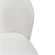 Pemberly Row Rounded Arm Dining Chair with Casters in Ivory Fabric