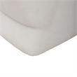 Pemberly Row Rounded Arm Dining Chair with Casters in Ivory Fabric