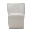 Pemberly Row Rounded Back Dining Chairs with Casters Set of 4 in Ivory