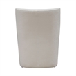 Pemberly Row Rounded Back Dining Chairs with Casters Set of 4 in Ivory