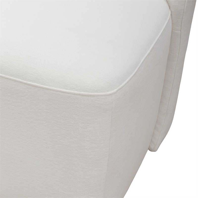 Pemberly Row Rounded Back Dining Chairs with Casters Set of 4 in Ivory