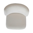 Pemberly Row Rounded Back Dining Chairs with Casters Set of 4 in Ivory