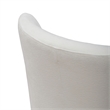 Pemberly Row Rounded Back Dining Chairs with Casters Set of 4 in Ivory