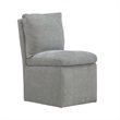 Pemberly Row Squared Back Dining Chair with Casters in Sapphire