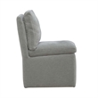 Pemberly Row Squared Back Dining Chair with Casters in Sapphire