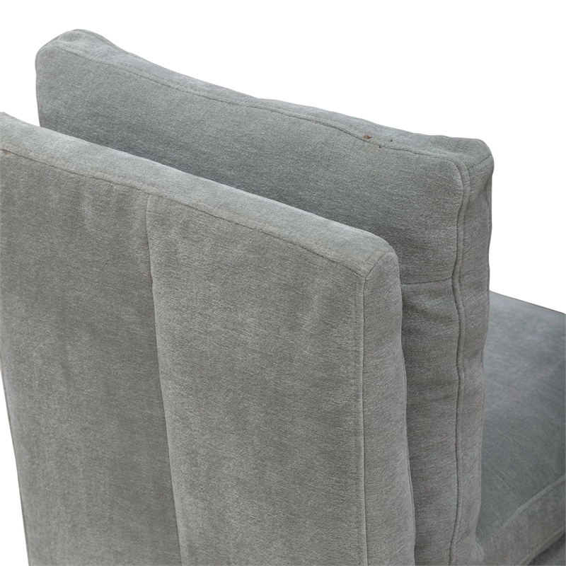 Pemberly Row Squared Back Dining Chair with Casters in Sapphire