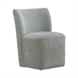 Pemberly Row Rounded Back Dining Chair with Casters in Sapphire