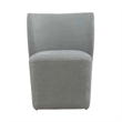 Pemberly Row Rounded Back Dining Chair with Casters in Sapphire