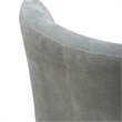 Pemberly Row Rounded Back Dining Chair with Casters in Sapphire