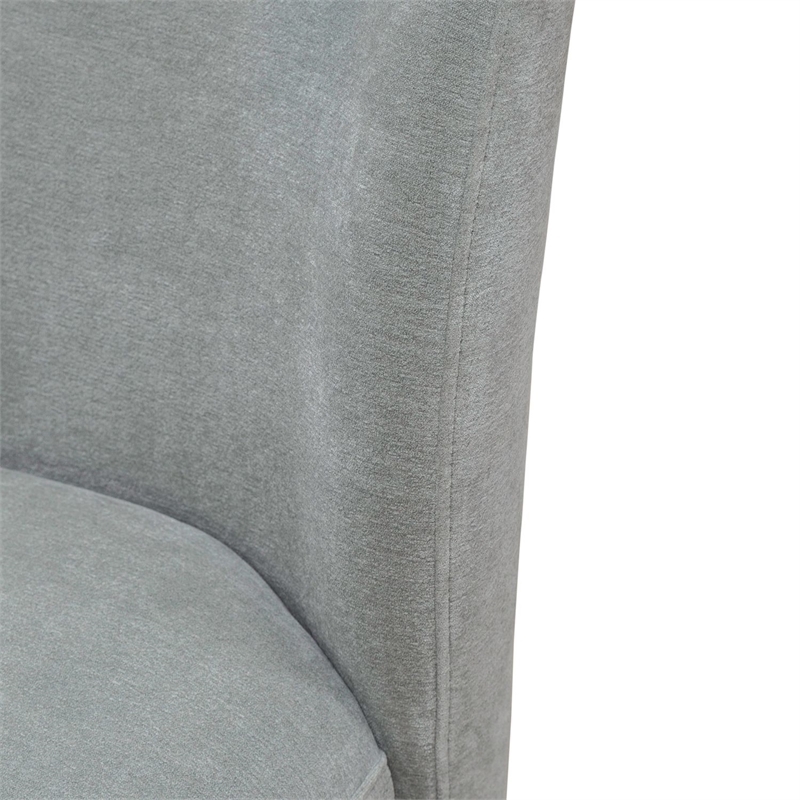 Pemberly Row Rounded Back Dining Chair with Casters in Sapphire