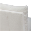 Pemberly Row Squared Back Dining Chair with Casters in Ivory