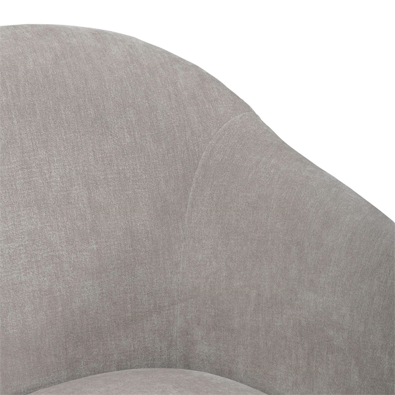 Pemberly Row Squared Arm Dining Chair with Casters in Truffle