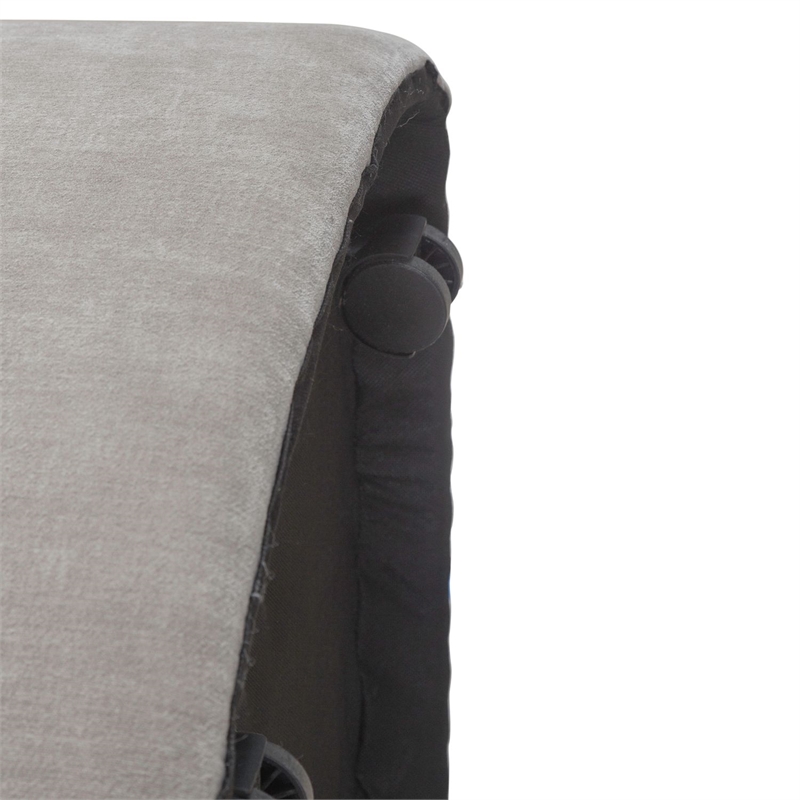 Pemberly Row Squared Arm Dining Chair with Casters in Truffle