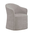 Pemberly Row Squared Arm Dining Chair with Casters in Truffle