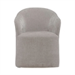Pemberly Row Squared Arm Dining Chair with Casters in Truffle