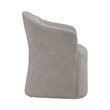 Pemberly Row Squared Arm Dining Chair with Casters in Truffle