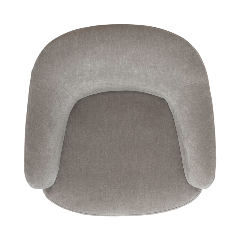 Pemberly Row Squared Arm Dining Chair with Casters in Truffle