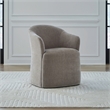 Pemberly Row Squared Arm Dining Chair with Casters in Truffle