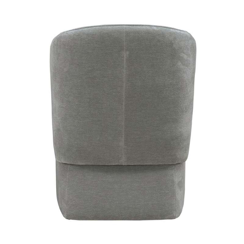 Pemberly Row Rounded Arm Dining Chair with Casters in Sapphire