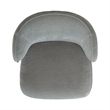 Pemberly Row Rounded Arm Dining Chair with Casters in Sapphire