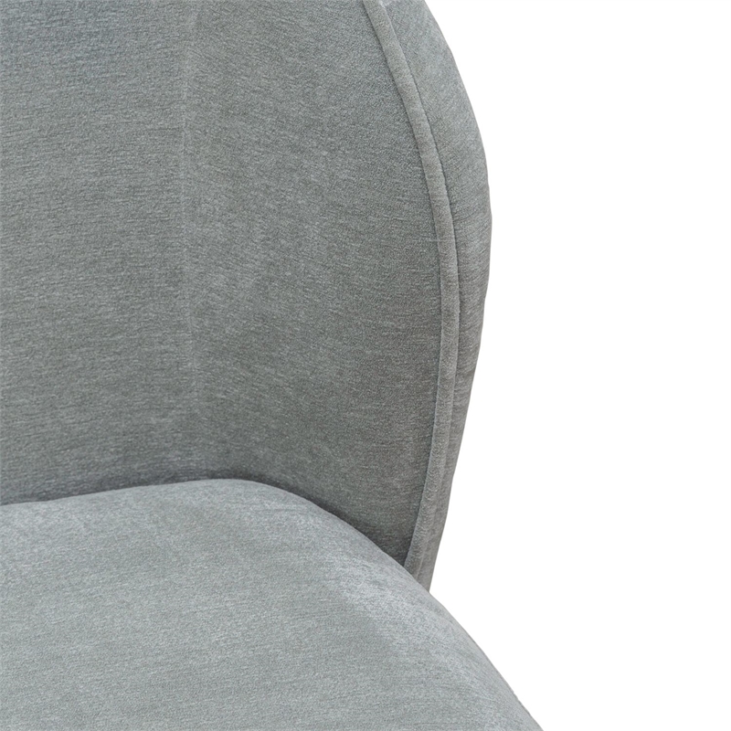 Pemberly Row Rounded Arm Dining Chair with Casters in Sapphire