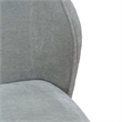 Pemberly Row Rounded Arm Dining Chair with Casters in Sapphire