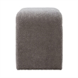 Pemberly Row Upholstered Accent Stool with Rounded Ends in Brown