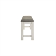 Pemberly Row Upholstered Counter Bench with Block Legs in White
