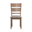 Pemberly Row Slat Back Upholstered Side Chair Set of 2 in Brown
