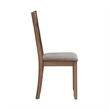 Pemberly Row Slat Back Upholstered Side Chair Set of 2 in Brown