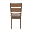 Pemberly Row Slat Back Upholstered Side Chair Set of 2 in Brown