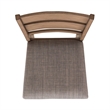 Pemberly Row Slat Back Upholstered Side Chair Set of 2 in Brown