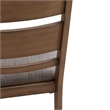 Pemberly Row Slat Back Upholstered Side Chair Set of 2 in Brown