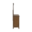Pemberly Row Queen Panel Bed with Dresser Mirror and Nightstand in Brown
