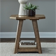 Pemberly Row 3 Piece Octagonal Cocktail and End Table Set with Casters in Brown